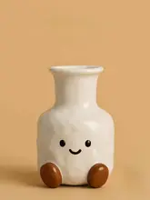 笑顔の花瓶【家庭用・リビングデザイン・創造的インテリア】