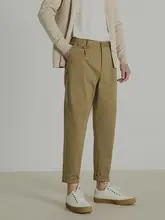 メンズ 通勤用ストレートパンツ【春夏用・九分丈・ブラック】