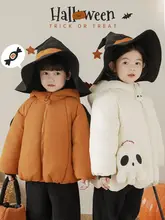 子供用ハロウィンデザイン防風コート【可愛い悪魔フード・冬用・快適保温】