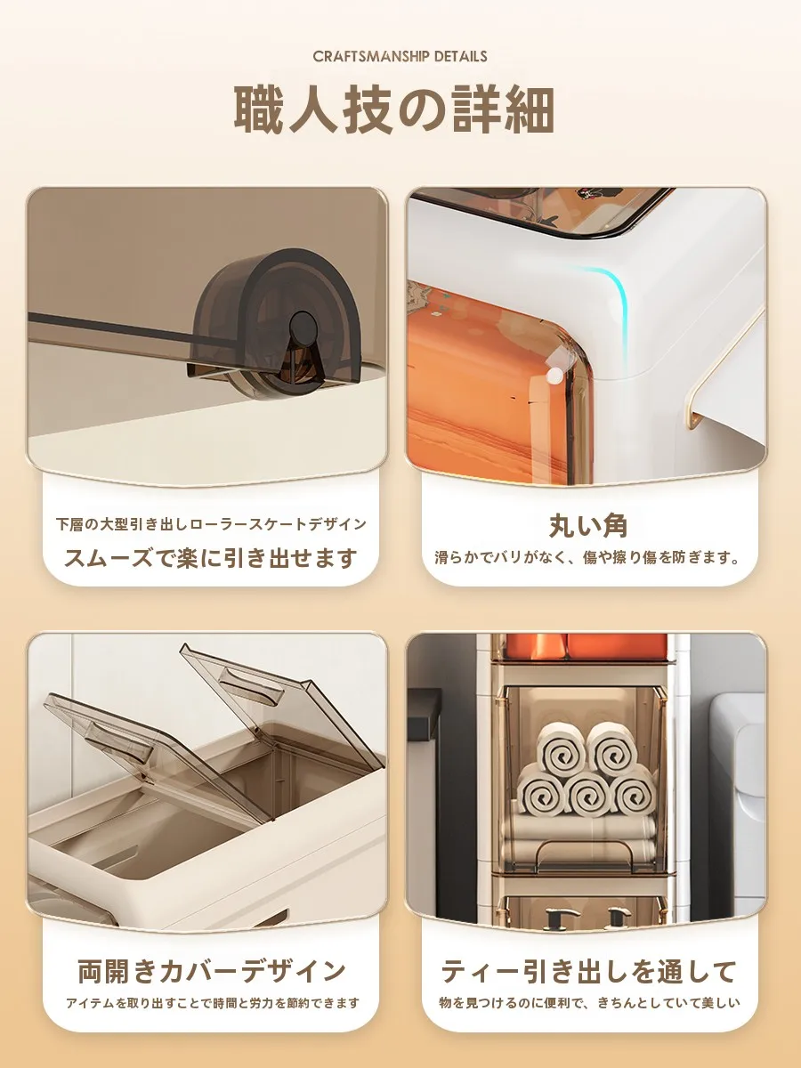狭いマンションのクローゼットに収納するための省スペーストイレサイドキャビネット