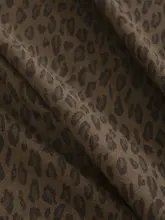高級レオパード柄ニット生地【ストレッチ・ワイドレッグパンツ・厚手】