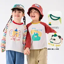 長袖Tシャツ キッズ ボーイズ ガールズ 綿100% トップス 秋物 2点セット