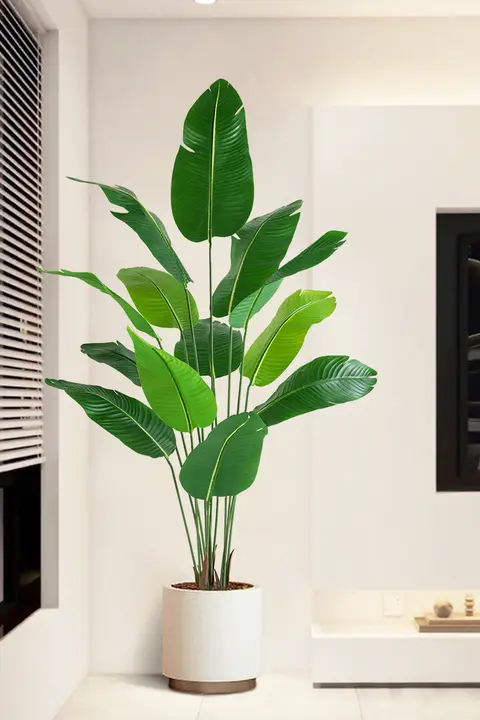 フェイクグリーン 天国の鳥 人工植物 鉢植え 室内装飾 花 トラベラーズバナナ リビング おしゃれ