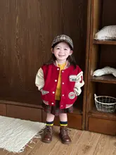 子供用アウター【秋用・女の子・アメリカンスタイル・パッチワーク・野球ジャケット】