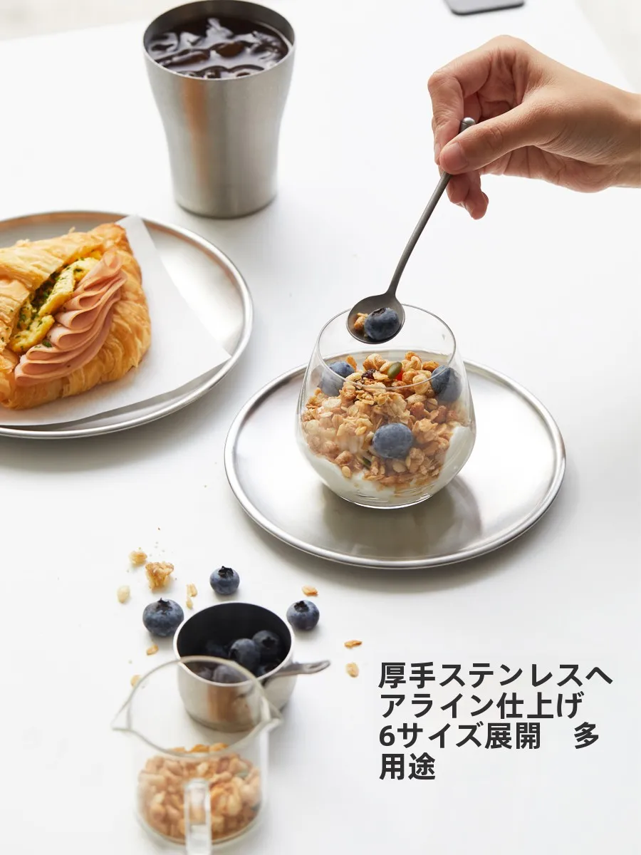 韓国スタイルの304ステンレスサラダ皿：シンプルで洗いやすい一人暮らし向けデ ザイン