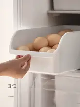 Lazy Corner キッチン用 食品グレードの卵収納ボックス【冷蔵庫用・引き出し式・野菜・果物整理】