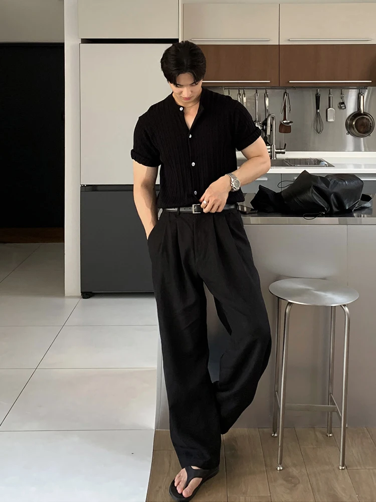 感漂うロング麻パンツ：ゆったりシルエットで実用性とカジュアルスタイルを実現