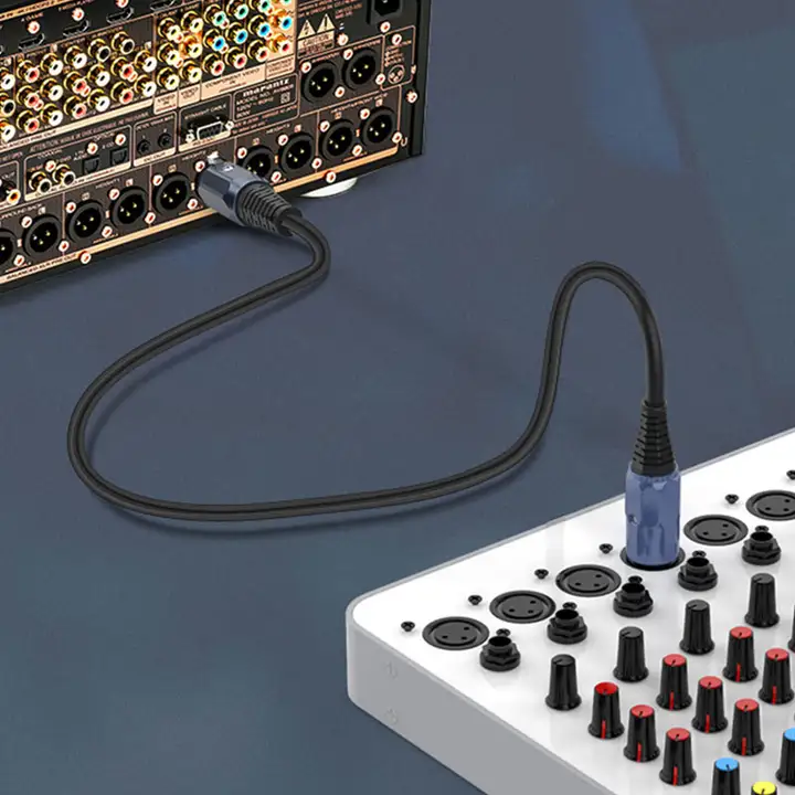 立体音響対応の調音台電子楽器用ケーブル【6.35mm・二芯・高品質】