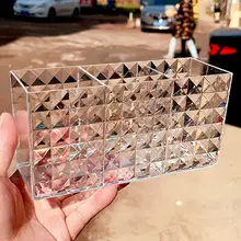 透明アクリル製 メイクブラシ収納バケツ【デスクトップ用・化粧品整理ボックス】