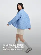 軽量で暖かいダイヤモンドキルトボンバージャケット【レディース・カジュアル・スタイル】
