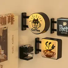 カフェコーナーのクリエイティブな雰囲気灯札【マグネット付き・光る装飾用】