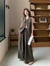 工装風レトロジレとワイドパンツ【春夏用・カジュアルスタイル・ビッグシルエット】（セットアップ対応）