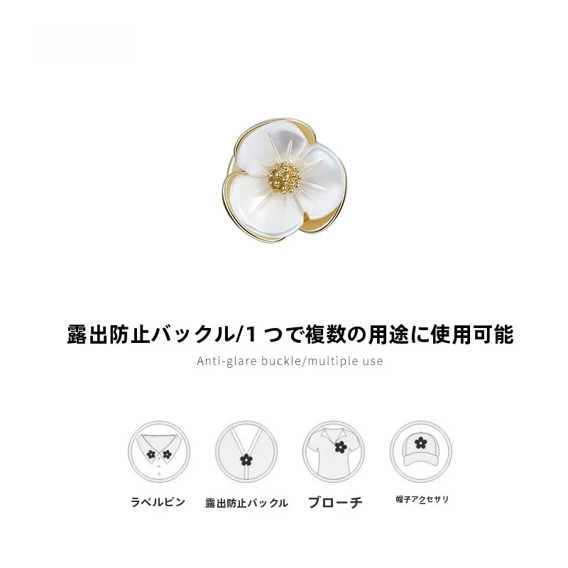 ツバキのブローチ：高級感と洗練されたデザインでスーツやコートに活用