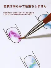 日本製 檀木製ニードルアートブラシ【アクリルペイント・水彩技法用・ネイル練習用】