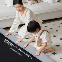 ダブルレイヤー洗えるラグ【機械洗い対応・リビング用・子供向け・クッション性のあるデザイン】