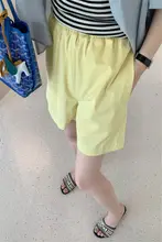 薄手のカラフルな滑らかな素材のウエストゴム付きショートパンツ【夏用・デザイン】（セットアップ対応）