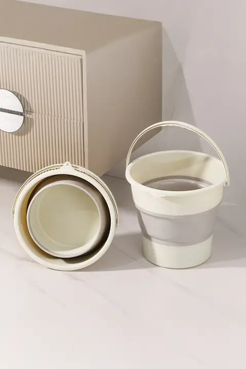 折りたたみ式水桶【携帯用・アウトドア・洗車・厚手プラスチック製】