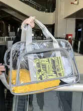 ボストンバッグ ジムバッグ 旅行バッグ クリア 大容量 軽量 収納力 2WAY ユニセックス 旅行 ジム スポーツ