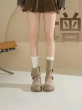 春秋用マーチンブーツ【ブラウン・ウエスタンスタイル・女性用】