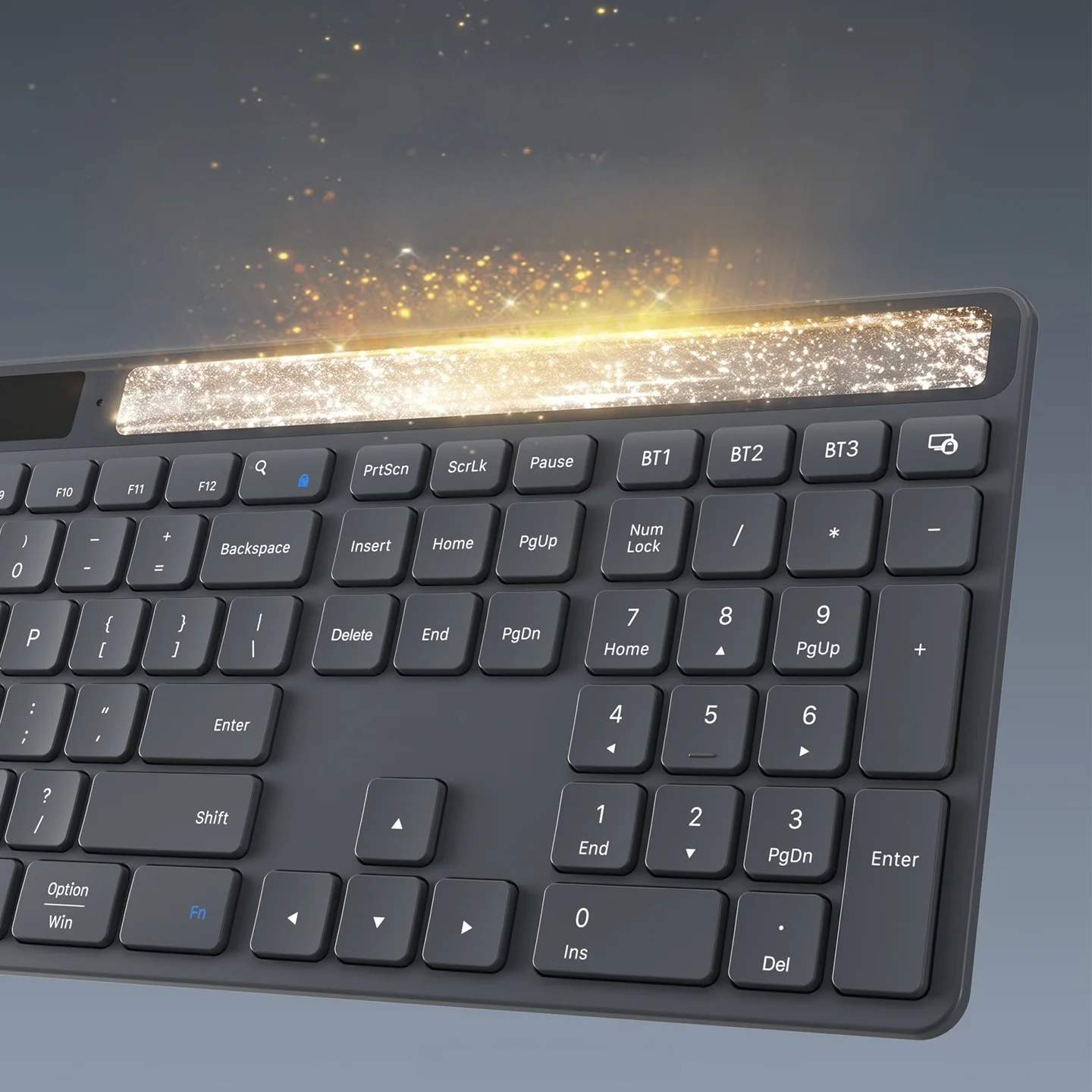 タッチパネル キーボード H382：太陽光充電対応Bluetoothキーボードの実用性と使用シーン