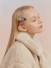 クマデザインのジェリーヘアクリップ【ユニークなスタイル・サイド用・七夕ギフト】