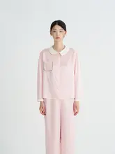 優雅なシルク寝巻き【長袖・春秋用・着外出可】（セットアップ対応）