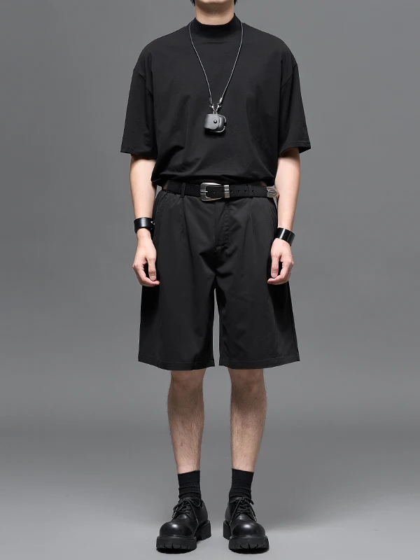 メンズショートカラー 40ショート パンツ：シンプルで快適な都市カジュアルスタイル