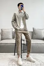 長袖 メンズカジュアルシャツ【春用・ホワイト・高級感・快適な着心地】