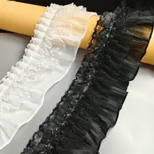 ダブルレイヤー フリルレース 装飾用メッシュテープ【ロリータファッション・ハンドメイド用】