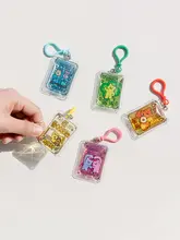 ジュエリー風のカラフルなお守りキーホルダー【健康・幸運・カートゥーンデザイン】