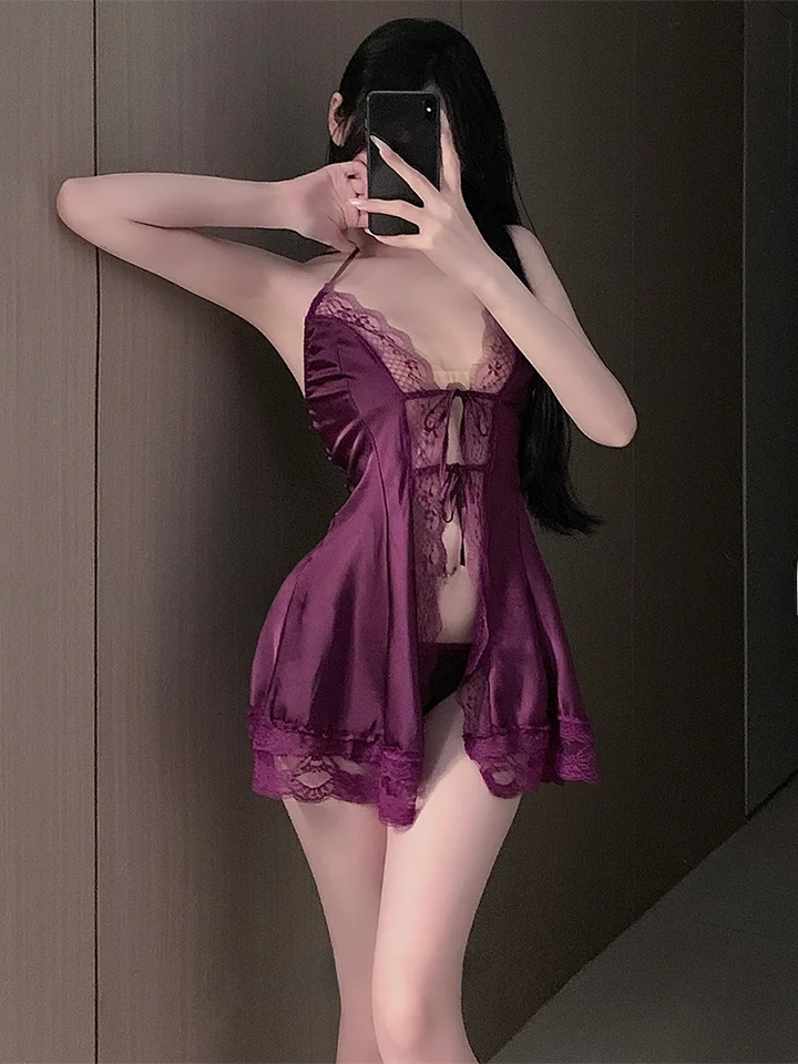 セクシーなレース パジャマ 女性サスペンダーナイトドレス