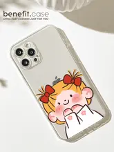 iPhone用透明シリコンケース【花束デザイン・カップル向け・耐衝撃】