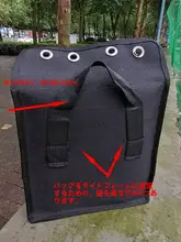 ブラックキャンバス製 マルチファンクションバイクサイドバッグ【電動バイク・自転車用・リアツールバッグ】