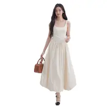 カラー切り替えフラワーデザインのカジュアルワンピース【ニット・織り生地・フレンチスタイル】