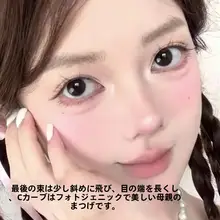 自然で透き通る！猫ひげデザインの仮まつげ【スラントタイプ・分割式・女性用】