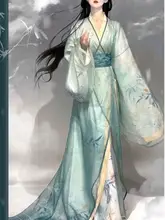 華やかな印花デザインの春夏用女性漢服【戦国風・流れるようなロングスカート・エレガントスタイル】（セットアップ対応）