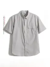 シャツ 中年男性 夏季 コットン