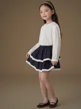 ホワイトシャツ インナー キッズ ガールズ 長袖 丸襟 綿100% 肌に優しい 春秋