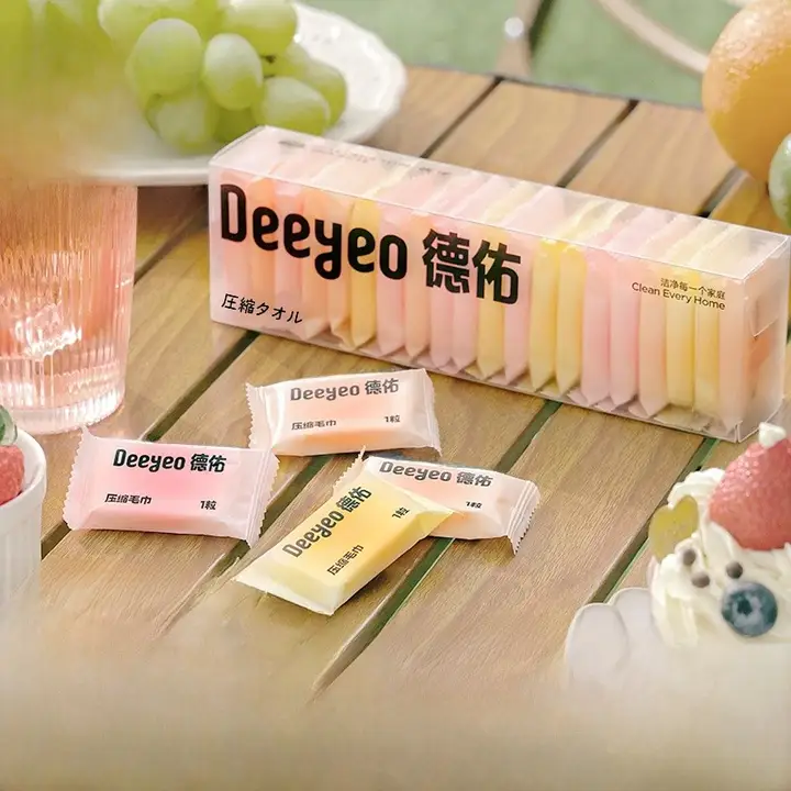 厚手の使い捨て洗顔タオル【旅行用・個別包装・圧縮タオル】