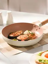麦飯石製 フライパン【家庭用・ステーキ・卵焼き・IH対応・ガスレンジ適合】