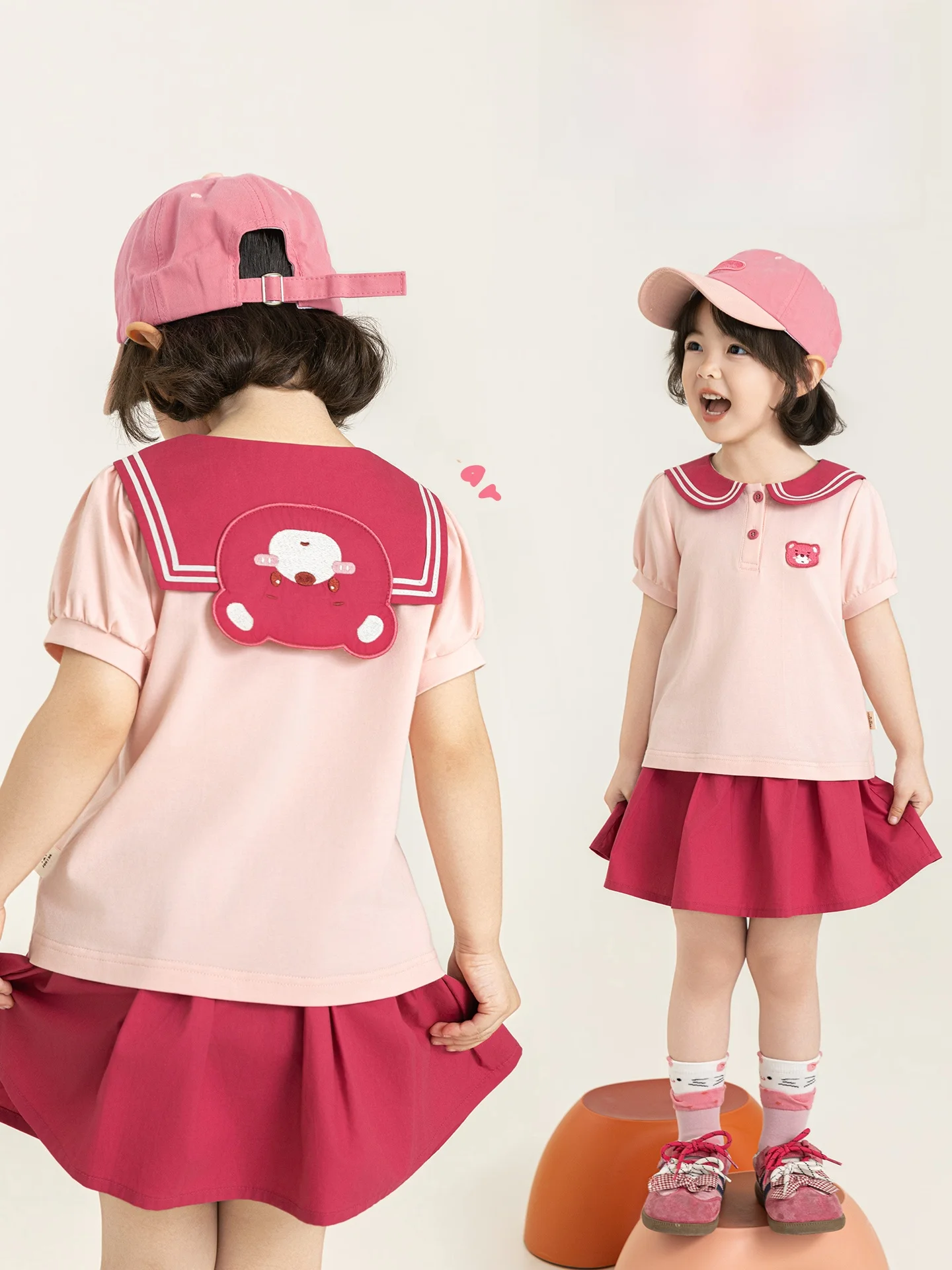 可愛い小学生服：アイスコットンセットアップの実用性とデザイン特性