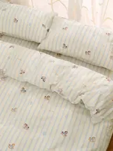 青い小馬デザインの子供用布団カバー【全棉・幼稚園向け・かわいい】