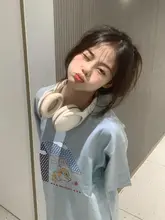 コットン製 ベビーブルー 短袖Tシャツ【アメリカンヴィンテージスタイル・レギュラーフィット・夏用】