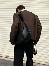 トートバッグ ショルダー メッセンジャー ユニセックス PUレザー ソフト ヴィンテージ 大容量 上品 通勤 通学 デイリー 「YUEN」