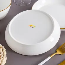 皿 家庭用 深皿 磁器 白金縁 北欧クリエイティブ