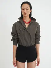 ROHEMEオリジナルデザイン 立体フラワー装飾 シャツ