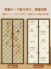 厚手コットン製の防風保温カーテン【冬用・穴あけ不要・磁気吸着・防音効果】
