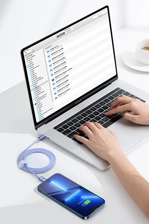 データケーブル iPhoneユーザー 車内使用 Type-CからLighting 2メートル 急速充電
