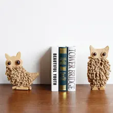 手作り木製フクロウ置物【北欧スタイル・インテリア装飾用・卓上用】
