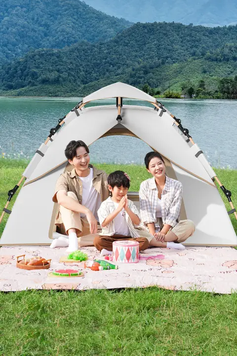 自動展開式 折りたたみキャンプテント【防雨・防風・厚手・全セット】